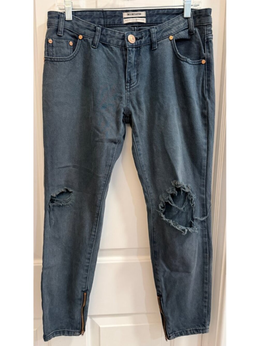 One Teaspoon Freebirds Distressed Skinny Jeans 28